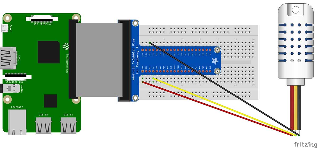 dht sensor breadboard fritzing